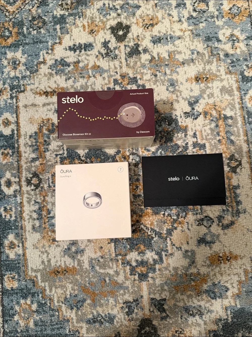 Oura Ring 4 Silver Size 7 + Dexcom Stelo CGM Bundle | lightly used
